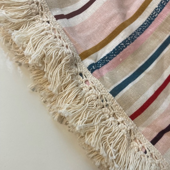 Striped Fringe Linen Short Set - Picture 14 of 17